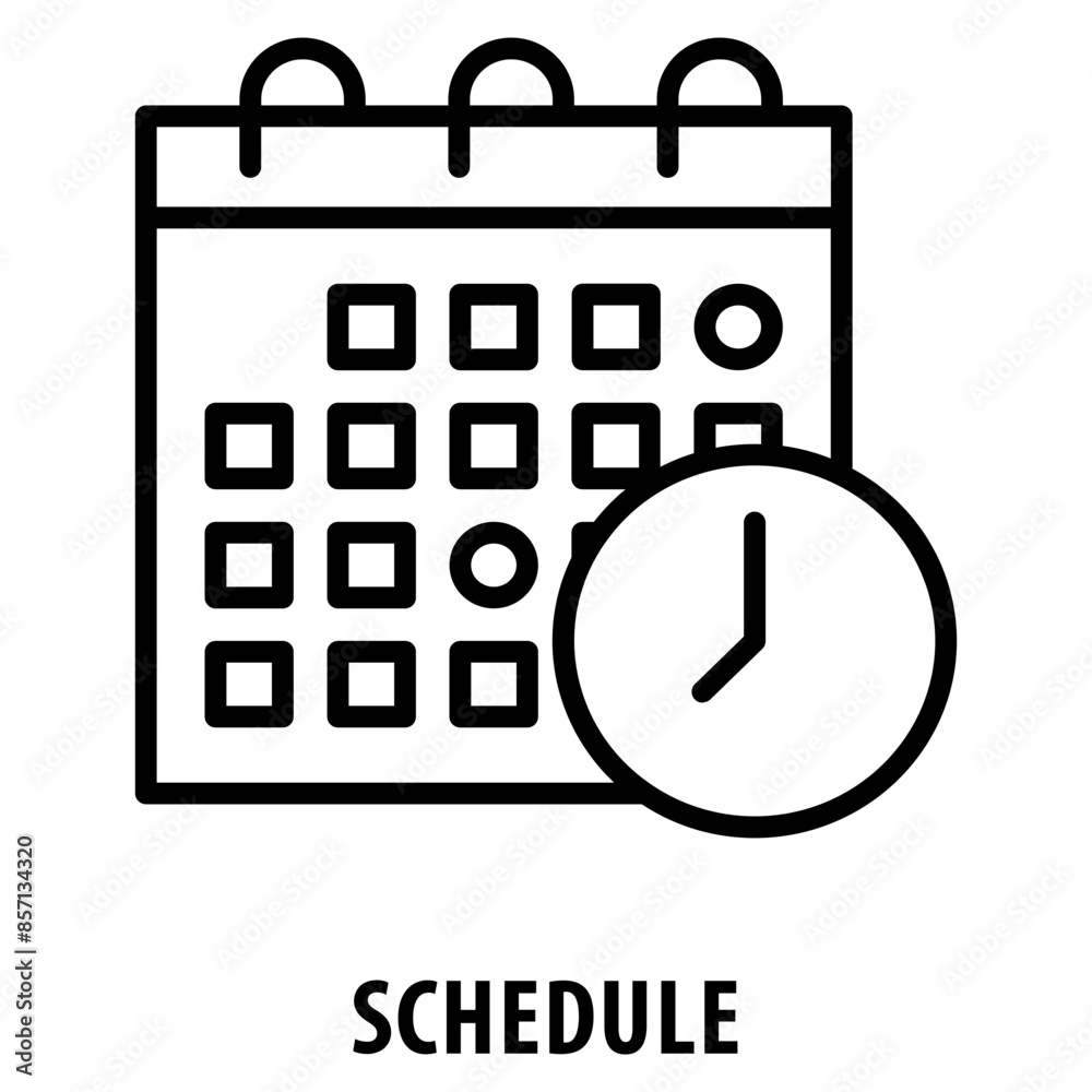 Schedule Icon simple and easy to edit for your design elements Schedule Icon simple and easy to edit for your design elements