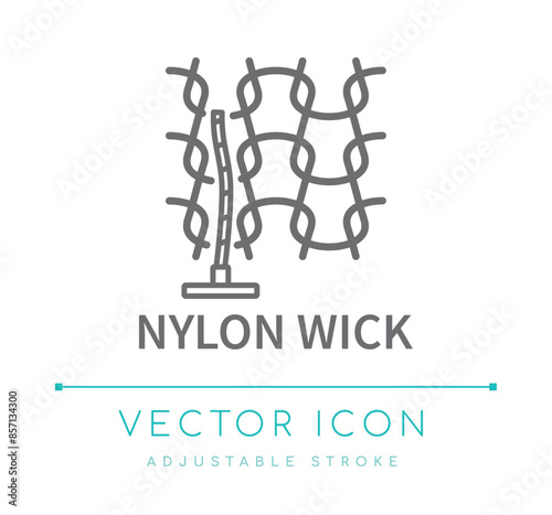Nylon Wick Candle Line Icon