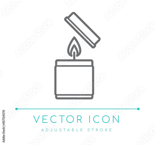 Candle Tin Line Icon