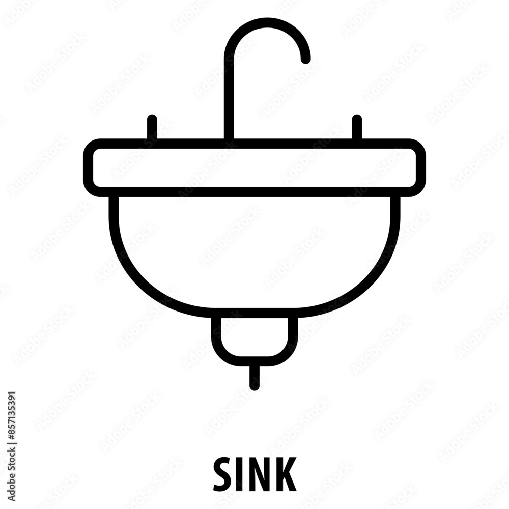 Sink Icon simple and easy to edit for your design elements Sink Icon simple and easy to edit for your design elements