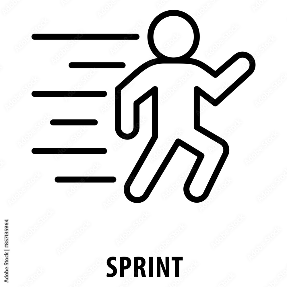 Sprint Icon simple and easy to edit for your design elements Sprint Icon simple and easy to edit for your design elements