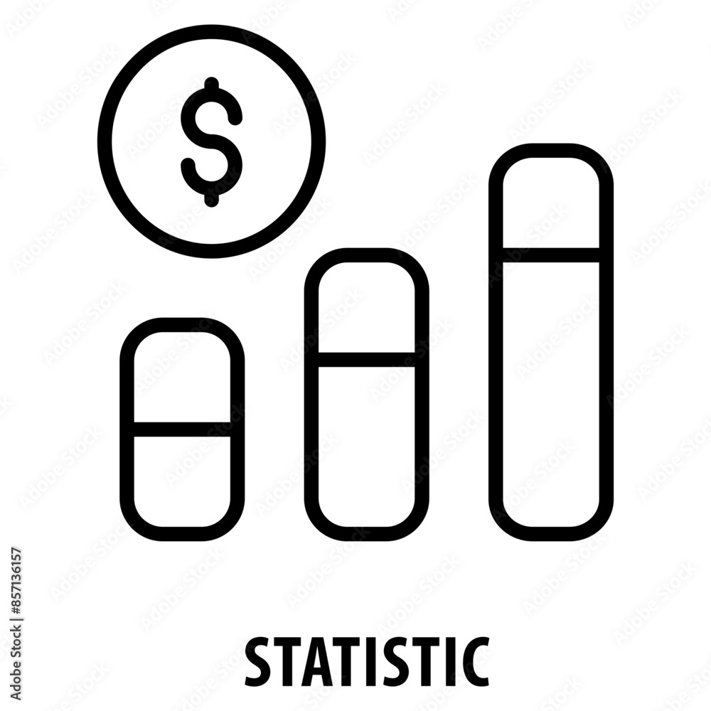 Statistic Icon simple and easy to edit for your design elements Statistic Icon simple and easy to edit for your design elements