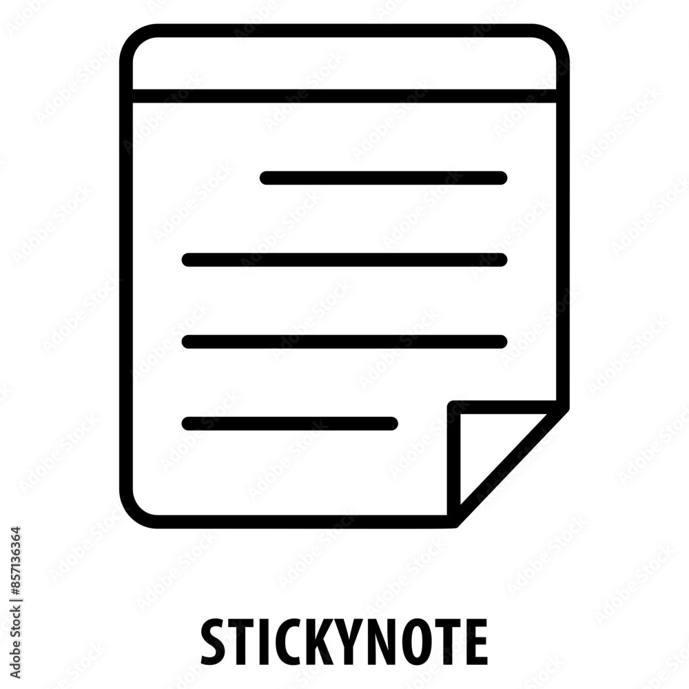 Stickynote Icon simple and easy to edit for your design elements Stickynote Icon simple and easy to edit for your design elements