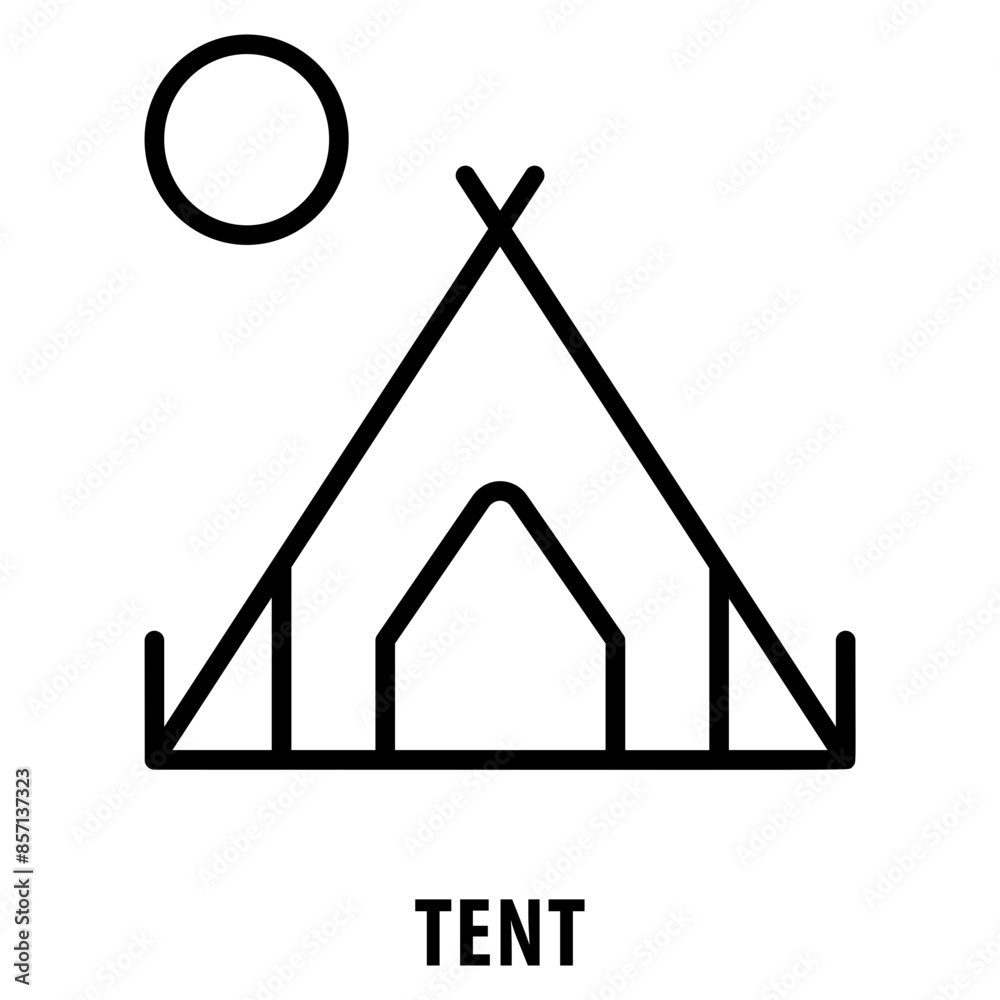 Tent Icon simple and easy to edit for your design elements Tent Icon simple and easy to edit for your design elements