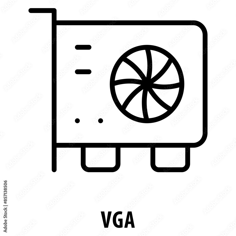 VGA Icon simple and easy to edit for your design elements VGA Icon simple and easy to edit for your design elements