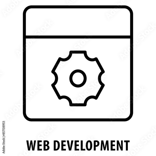 Web Development Icon simple and easy to edit for your design elements