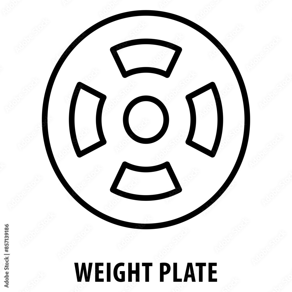 Weight Plate Icon simple and easy to edit for your design elements Weight Plate Icon simple and easy to edit for your design elements