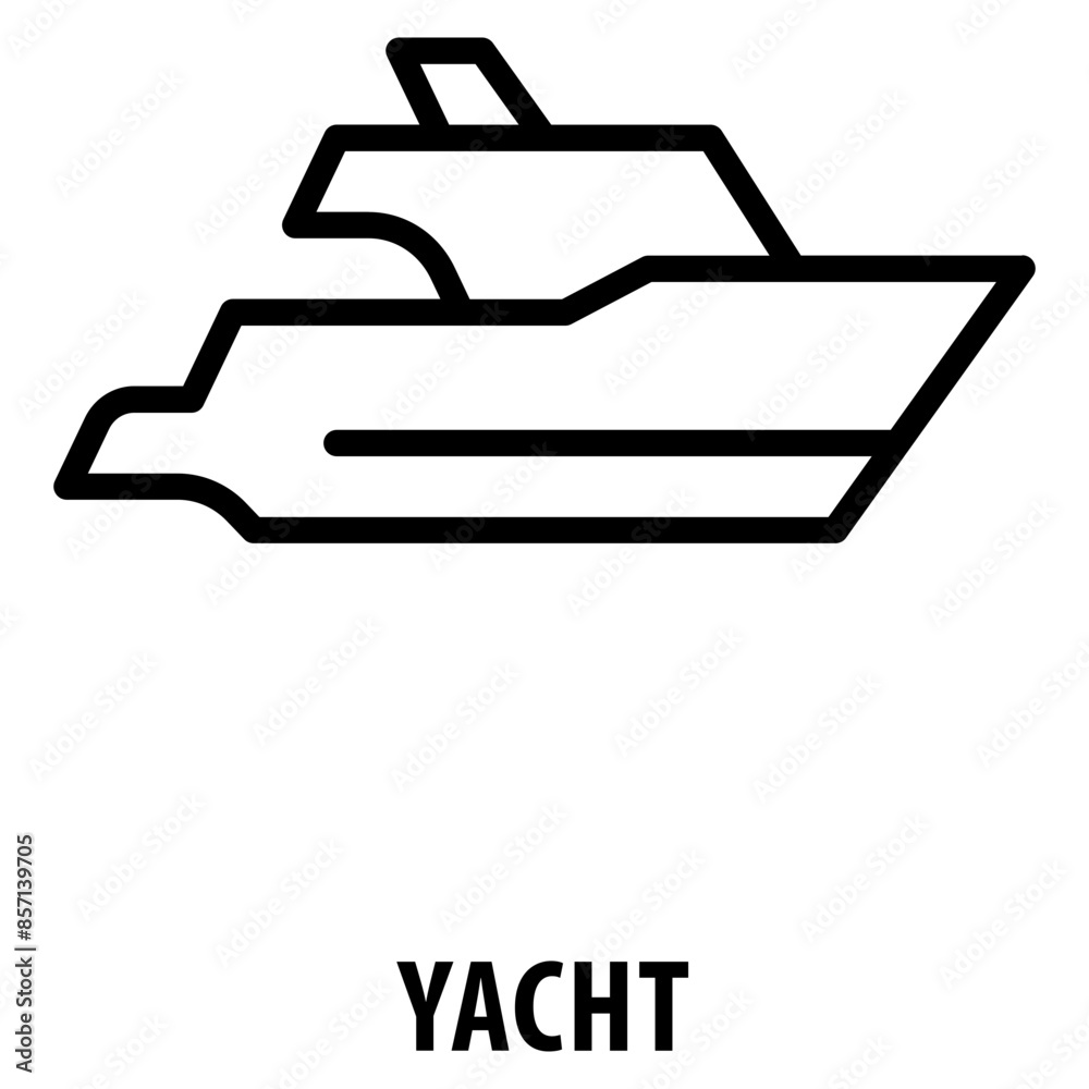Yacht Icon simple and easy to edit for your design elements Yacht Icon simple and easy to edit for your design elements