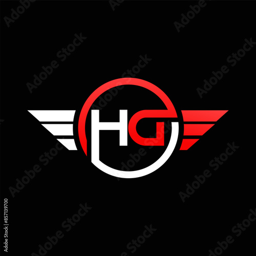 initial letter HG logo symbol vector