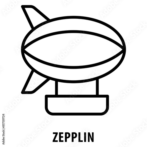 Zepplin Icon simple and easy to edit for your design elements photo