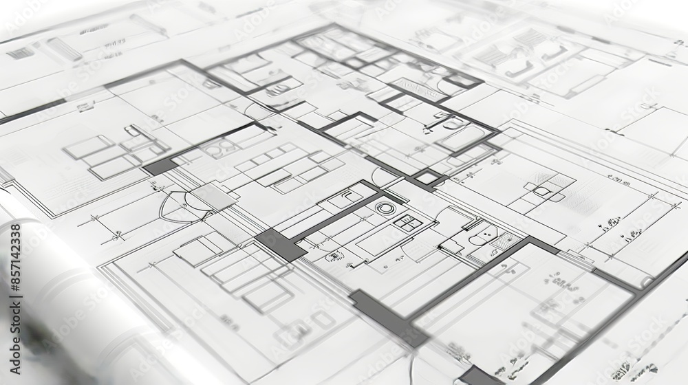 Floor plan icons and blueprints symbolize the meticulous planning required for efficient subleasing. Floor plan icons and blueprints symbolize the meticulous planning required for efficient subleasing.