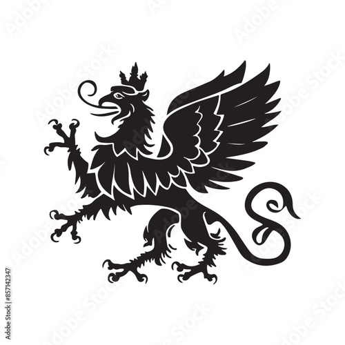 Wallpaper Mural Griffins Shilaouttes Vector Illustration Torontodigital.ca