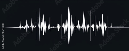 Line wave music sound one noise audio frequency icon signal podcast radio soundwave waveform volume art hand. Acoustic line music logo recording voice wave doodle sketch abstract. Vector illustration
