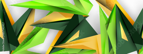 Minimal geometric abstract background. Low poly dynamic triangle design. Trendy techno business template for wallpaper, banner, background or landing