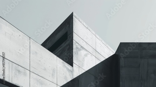 Embrace the Beauty of Simplicity: Clean Lines and Geometric Shapes of Modernist Architecture, Creating a Soothing and Elegant Widescreen Wallpaper