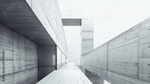 Embrace the Beauty of Simplicity: Clean Lines and Geometric Shapes of Modernist Architecture, Creating a Soothing and Elegant Widescreen Wallpaper