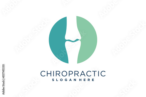 Chiropractic logo design element idea with creative concept high resolution vector