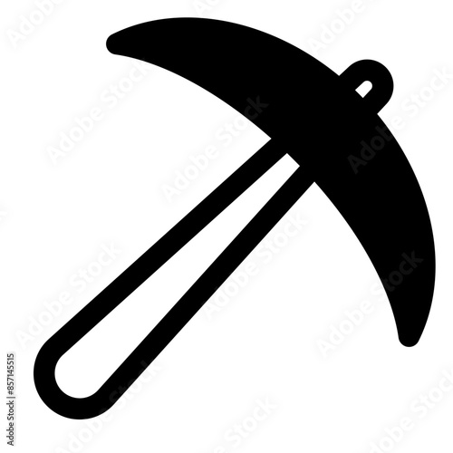 pickaxe glyph icon vector illustration isolated on white background