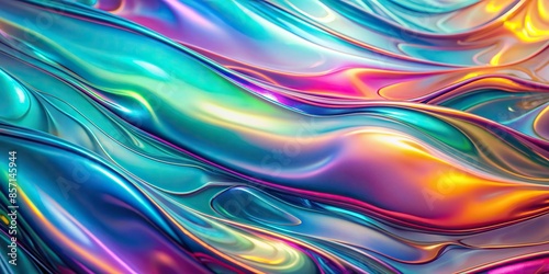 Iridescent glassy gradient texture, translucent, glossy, colorful, gradient, shiny, glass, vibrant, abstract, rainbow