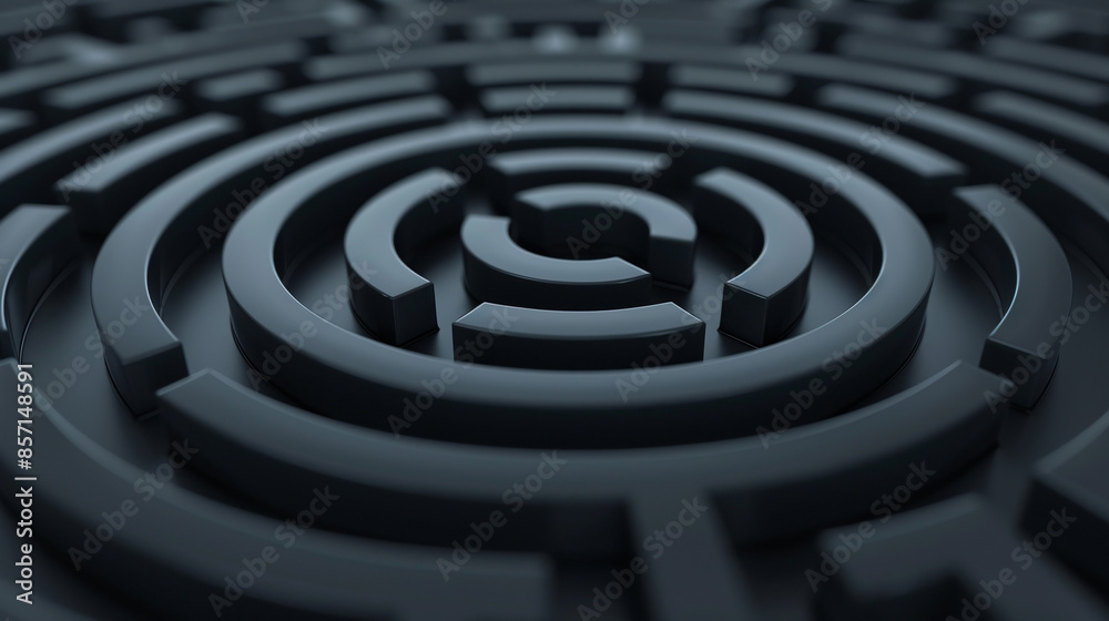 Labyrinth in the dark.
