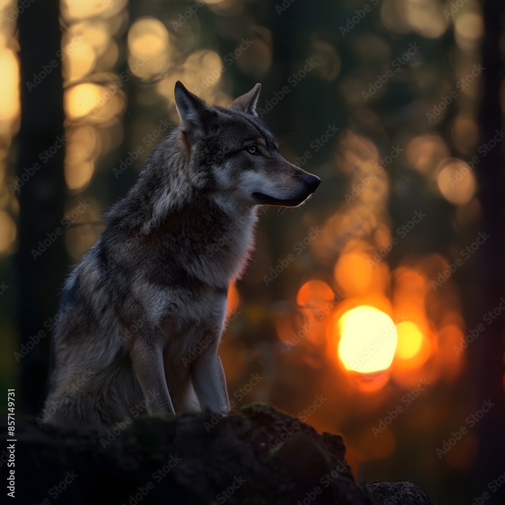 wolf in the forest,generative ai wolf in the forest,generative ai