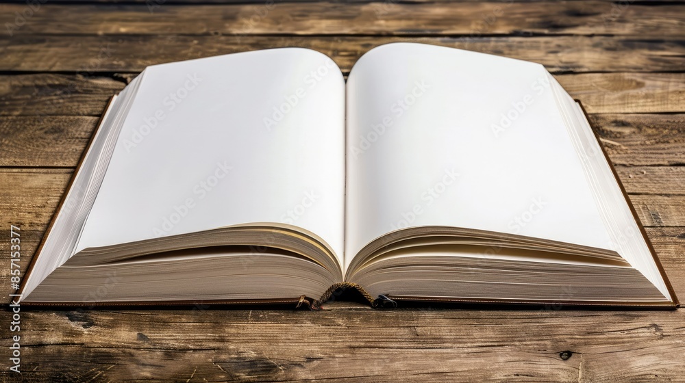 book with copy space on brown wooden desk background AI generated book with copy space on brown wooden desk background AI generated