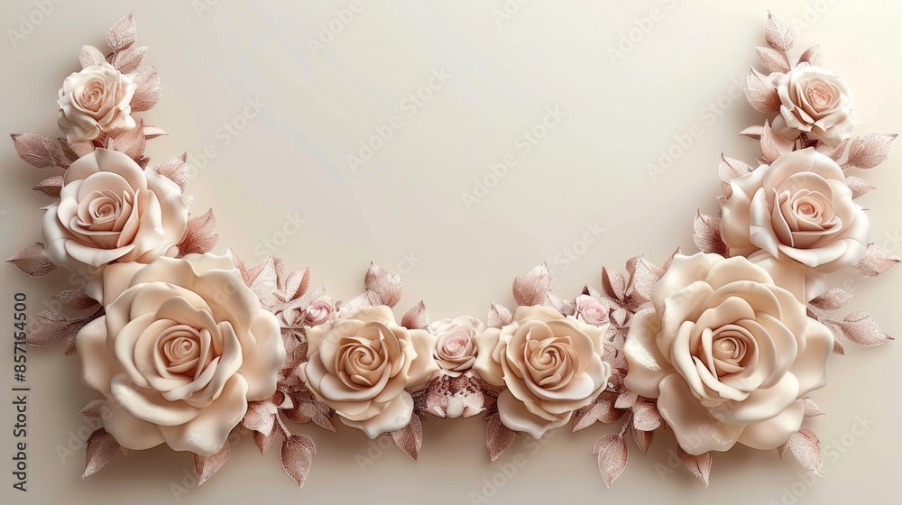 Elegant Floral Frame With Space For Text Elegant Floral Frame With Space For Text
