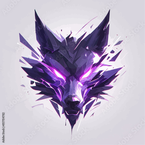 illustration of a wolf's face