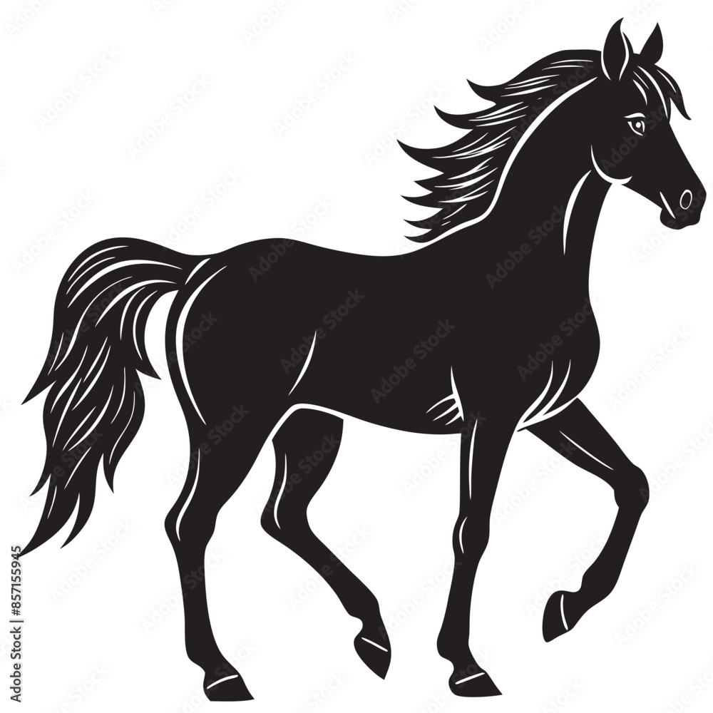 Obraz premium horse silhouette isolated on white