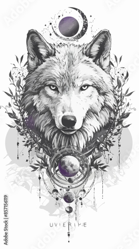  illustration of a wolf