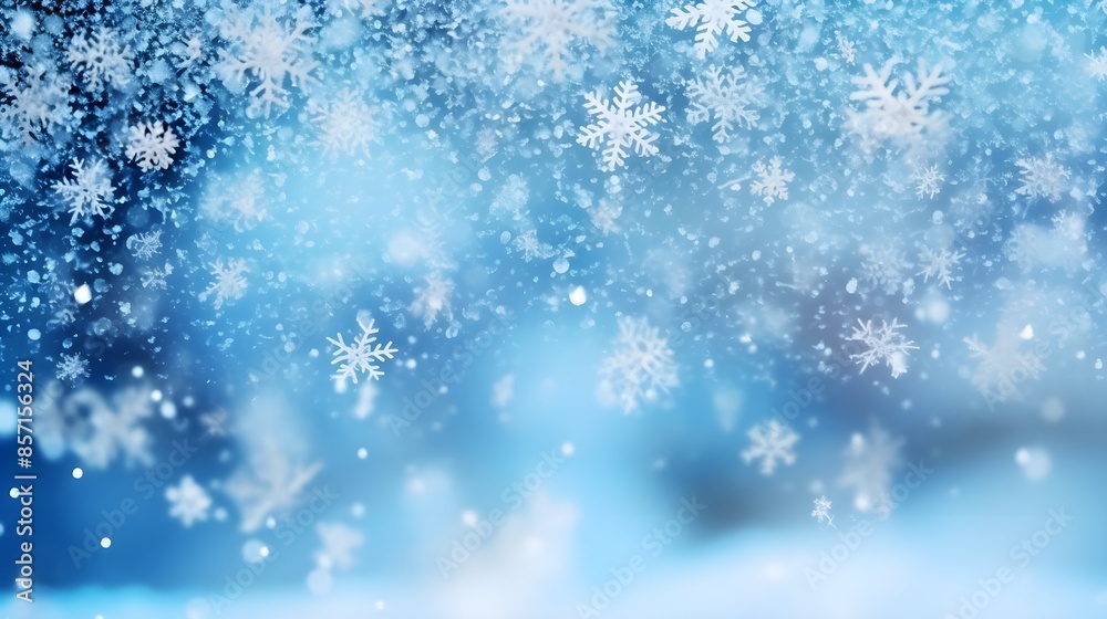 Snowflakes during a snowfall, christmas time Snowflakes during a snowfall, christmas time