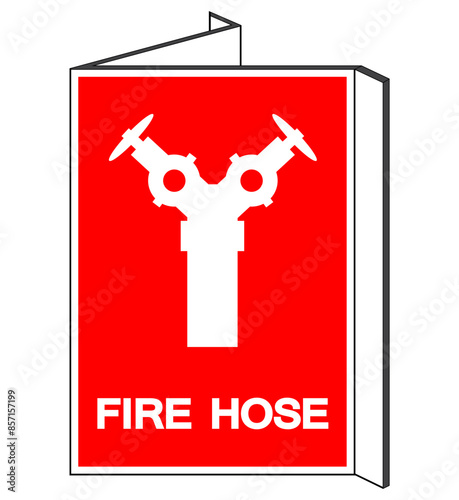 Fire Hose Symbol Sign, Vector Illustration, Isolate On White Background Label. EPS10