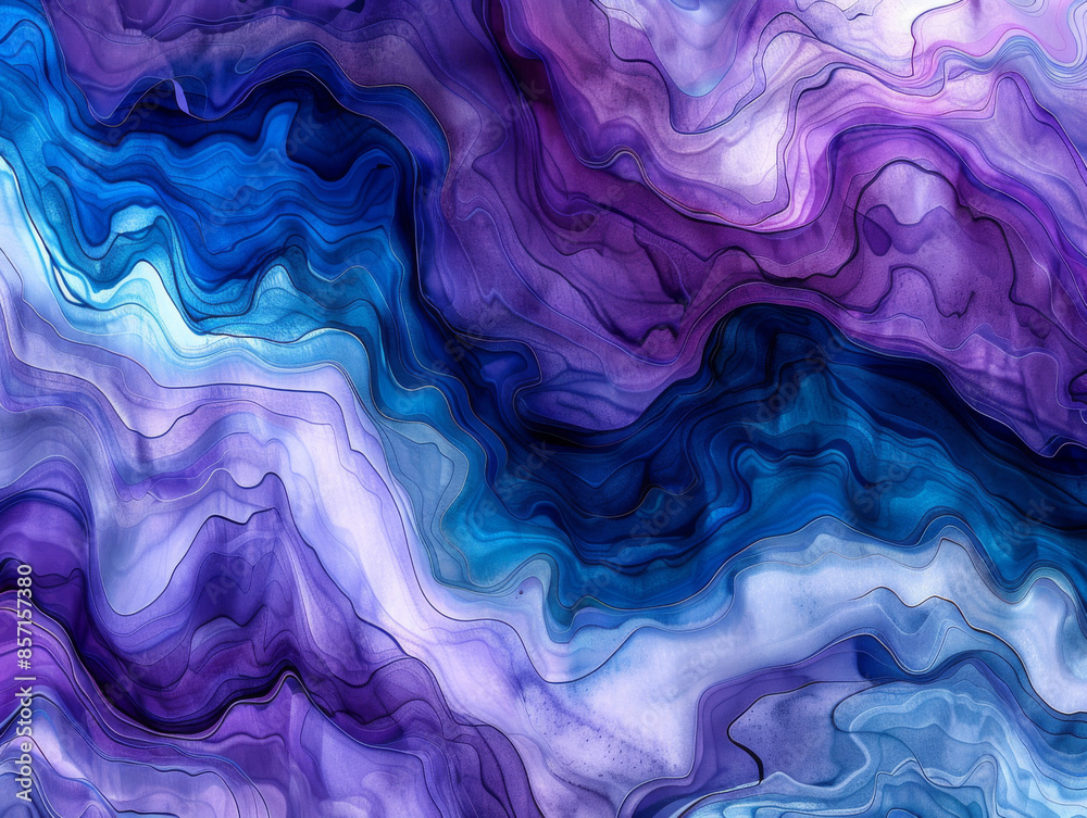Abstract Purple and Blue Background, Generative AI Illustration
