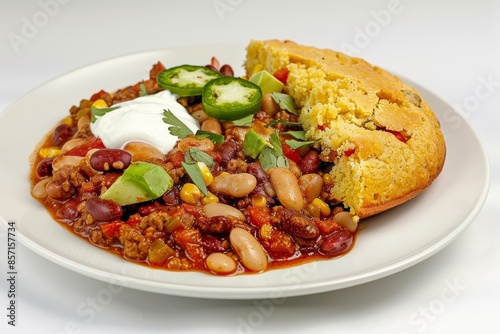 Warm and Hearty Dutch Oven Chili and Cornbread Feast