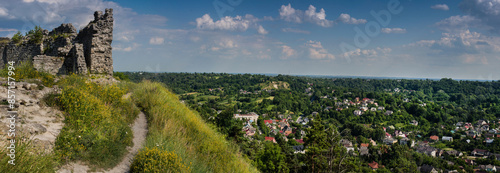 Summer view on Kremenets city from ancient castle ruins Built in 12th century...