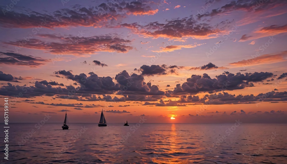 Ocean’s Fiery Farewell: Sunset Over the Sea Ocean’s Fiery Farewell: Sunset Over the Sea