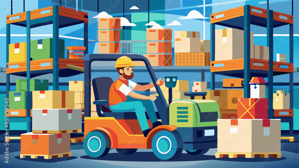 The warehouse employee prepares products for shipping. The warehouse employee prepares products for shipping.