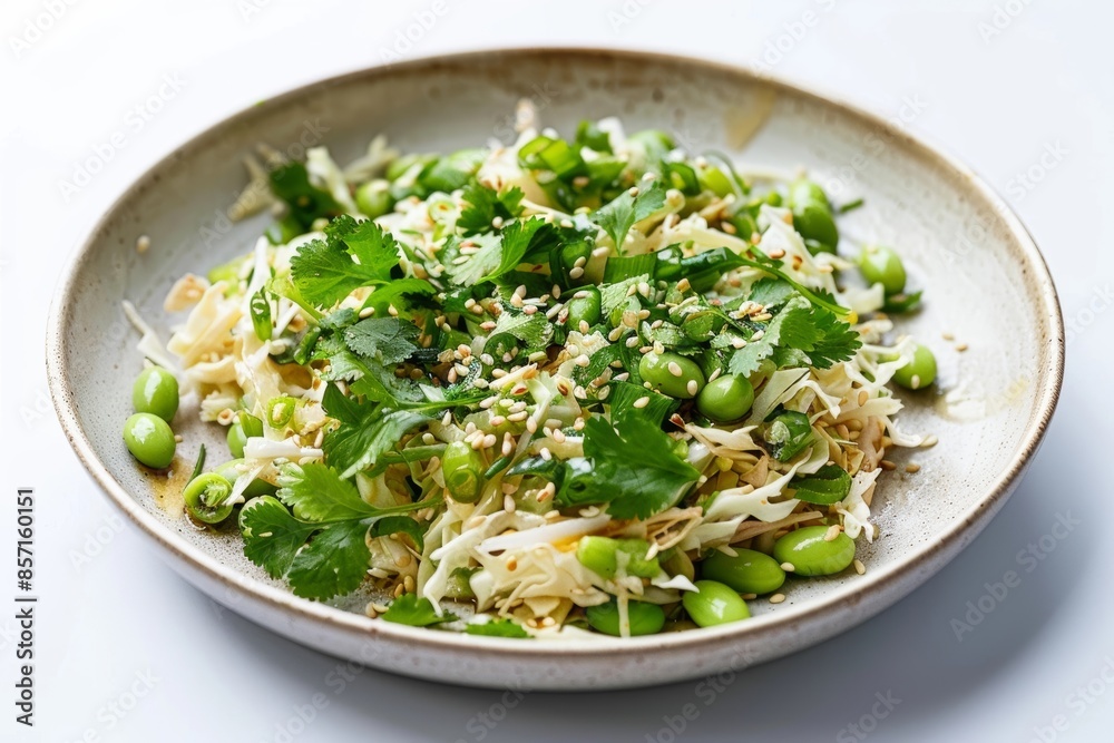 Artfully Arranged Camouflage Salad with Sesame Dressing Artfully Arranged Camouflage Salad with Sesame Dressing