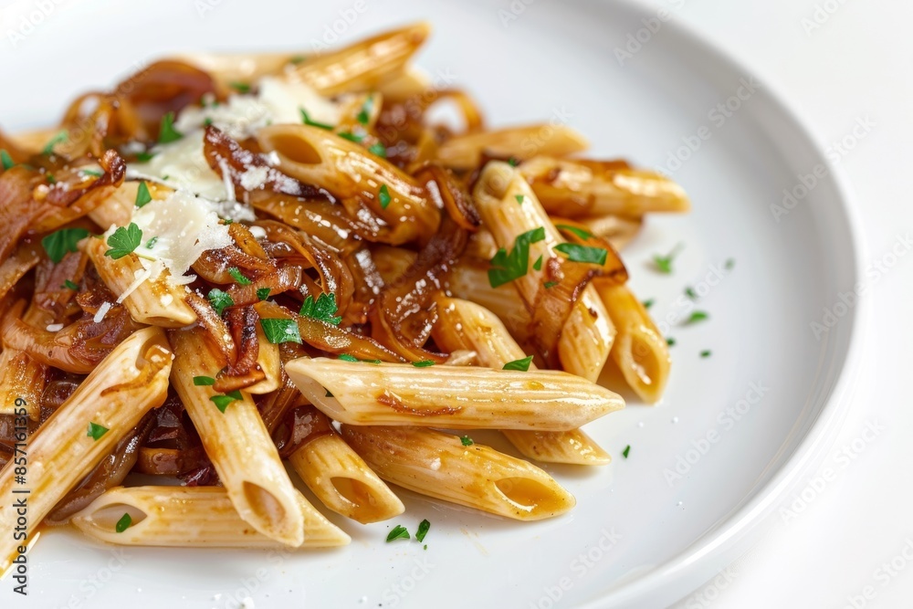 Delicious Caramelized Onion Penne Pasta with Creamy Sauce Delicious Caramelized Onion Penne Pasta with Creamy Sauce
