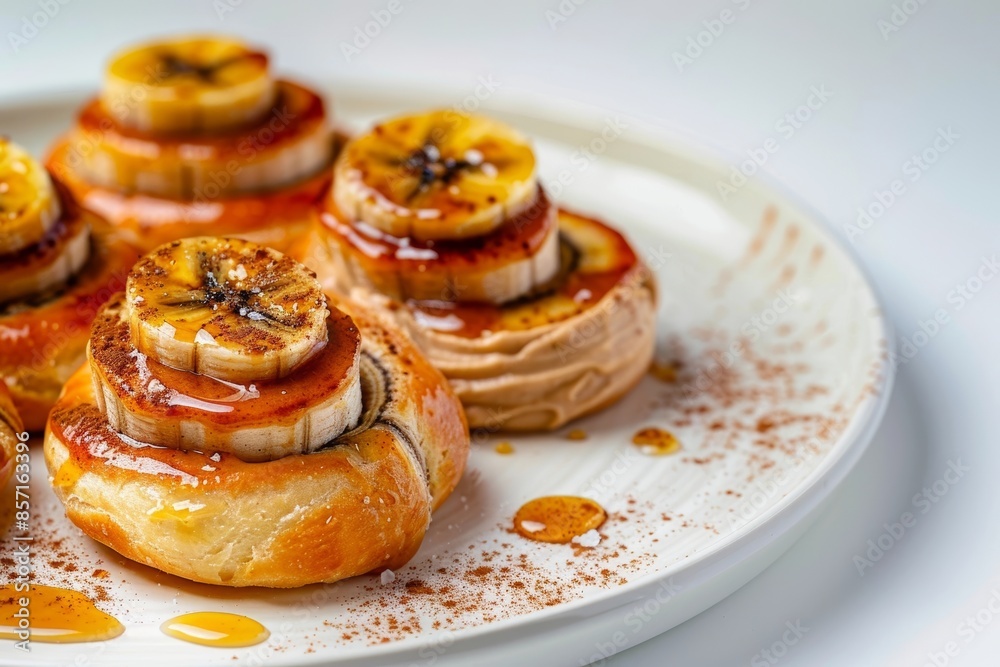 Peanut Butter Mousse Indulgence on Caramelized Banana Brioche Peanut Butter Mousse Indulgence on Caramelized Banana Brioche