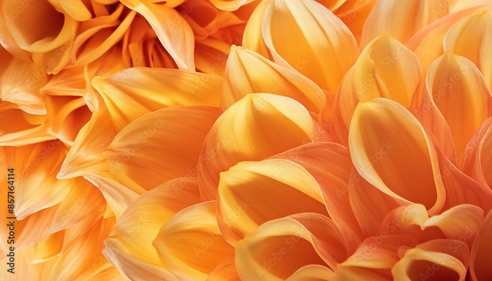 Bright Orange Dahlia Flower Close-Up