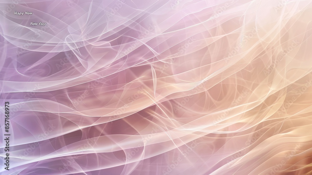Fototapeta premium Pale lavender and sandy brown wallpaper with wave patterns and light beams background