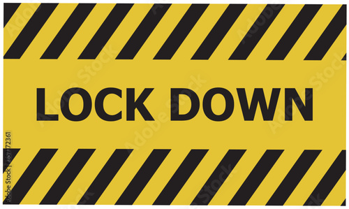 Covid 19 lock down warning banner