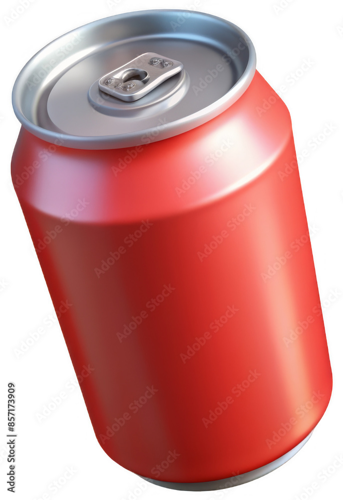 A simple and appealing 3D illustration of a red soda can, suitable for food and beverage icons, branding, and playful graphics. A simple and appealing 3D illustration of a red soda can, suitable for food and beverage icons, branding, and playful graphics.