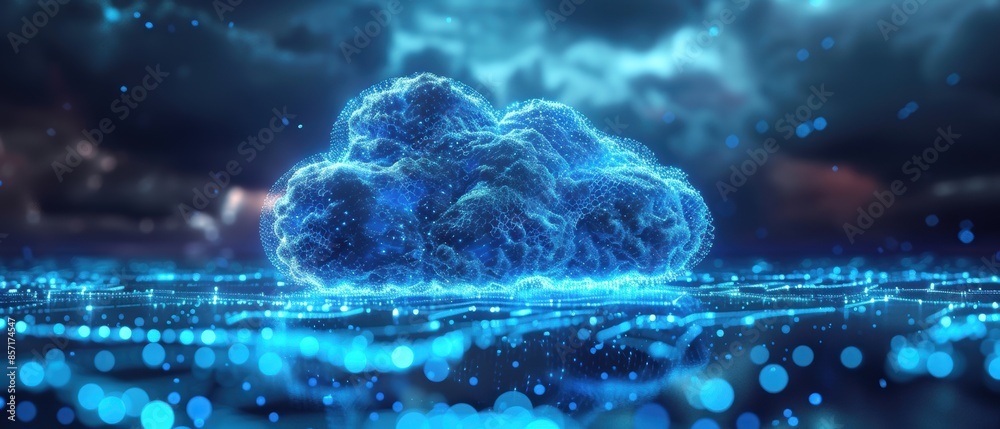 visual of cloud computing in the healthcare sector, showcasing real-time patient monitoring and data analytics visual of cloud computing in the healthcare sector, showcasing real-time patient monitoring and data analytics