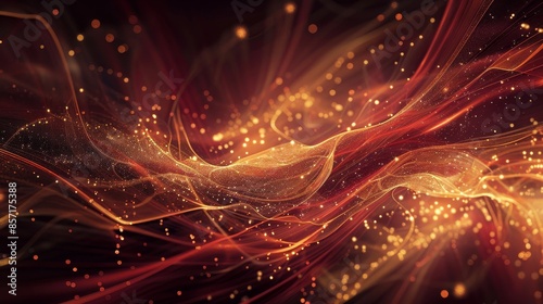 Rich textures in dark red and gold with glowing lines and subtle sparkles. background