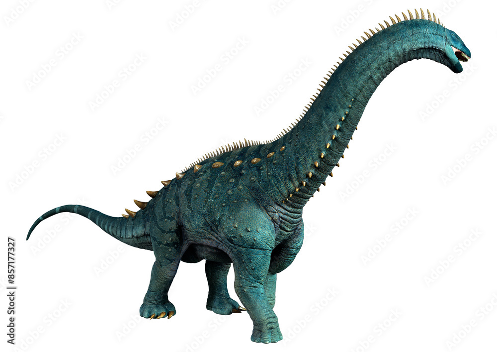 3D Rendering DinosaurAlamosaurus on White 3D Rendering DinosaurAlamosaurus on White