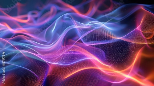 flowing streams of vibrant energy forming abstract background dynamic motion graphics