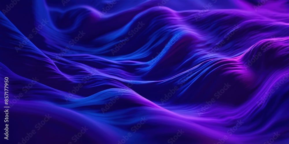 Fototapeta premium Abstract background Dark blue purple blurred gradient textured, Wide Banner