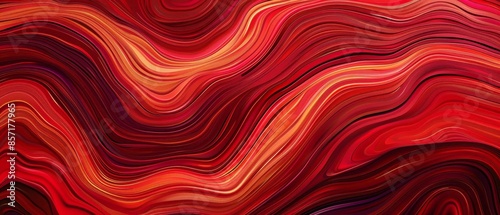 A dynamic wave pattern with rich red hues,